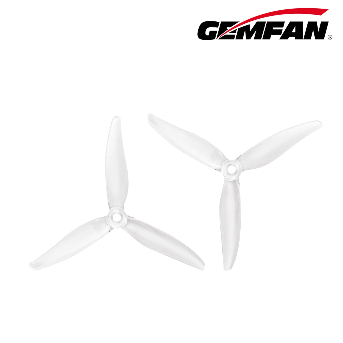 Gemfan 51366 MCK ReV3 PC 3-Blade Freestyle Propeller for 5 Inch FPV Drone (2CW + 2CCW) - Light Speed Clear-