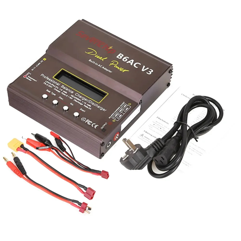 Sevenchip B6AC V3 80W Dual Power Digital Balance Battery Charger for LiPo and NiMH Batteries