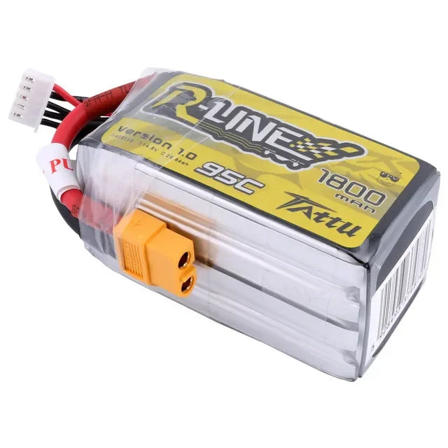 TATTU R-LINE V1.0 1800mah 4S 95C LiPo Battery with XT60 Plug for FPV Racing Drones