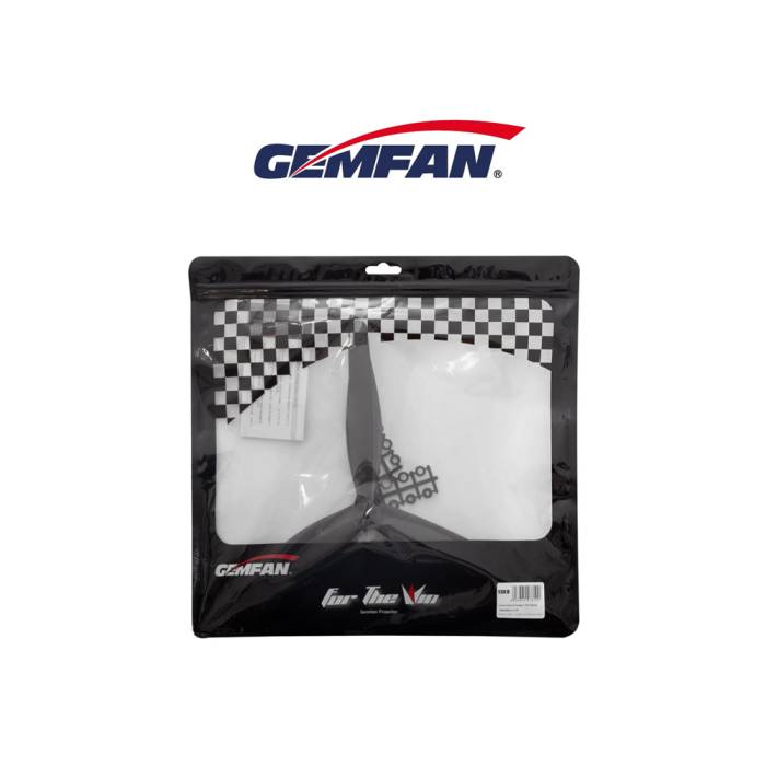 Gemfan 13X8 Black 3 - Glass Fiber Reinforced Nylon Black Propeller (1CW + 1CCW)