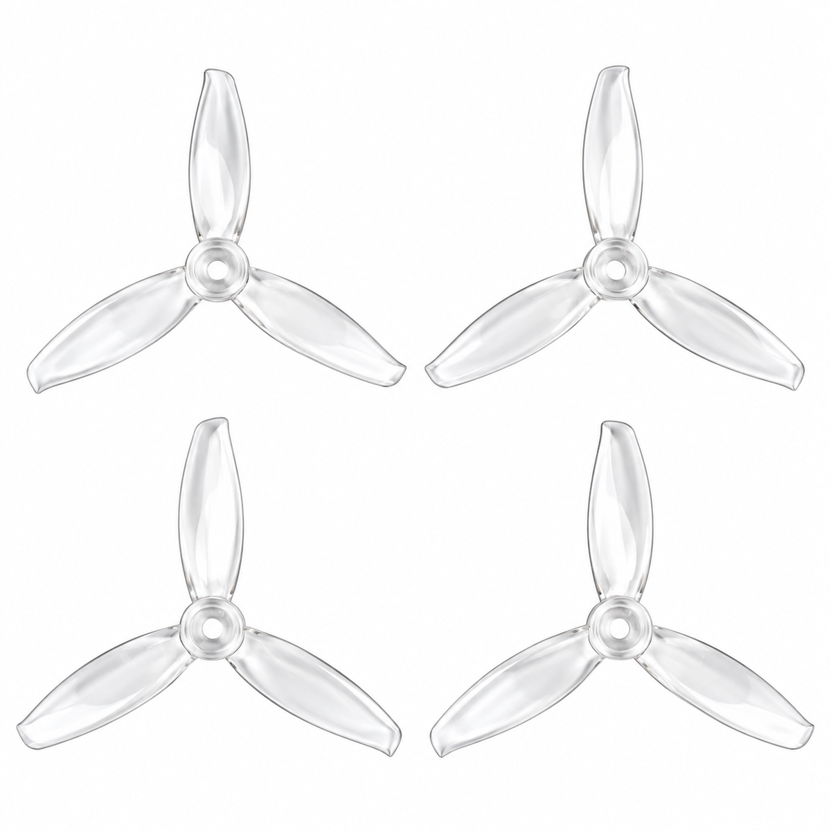 Gemfan 5043 WinDancer PC 3-Blade Freestyle Propeller for 5 Inch FPV Drone (2CW + 2CCW) - Clear