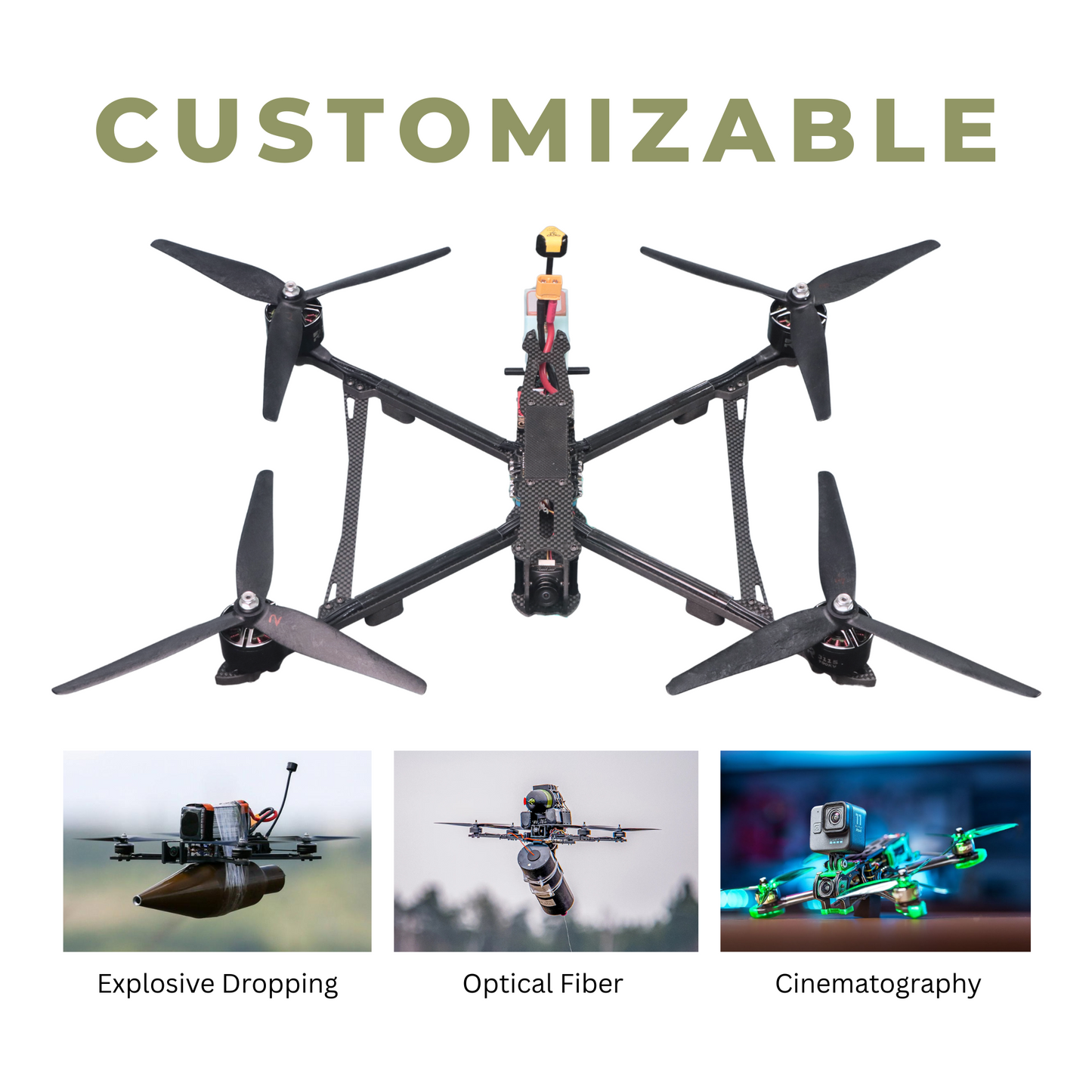 Mark4 V2 10 Inch Carbon Fiber Analog FPV Drone - PNP