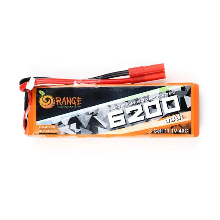 11.1V 6200mAh 3S 40C Lipo Battery With XT60 Plug (Brand Orange). Hi Tech xyz