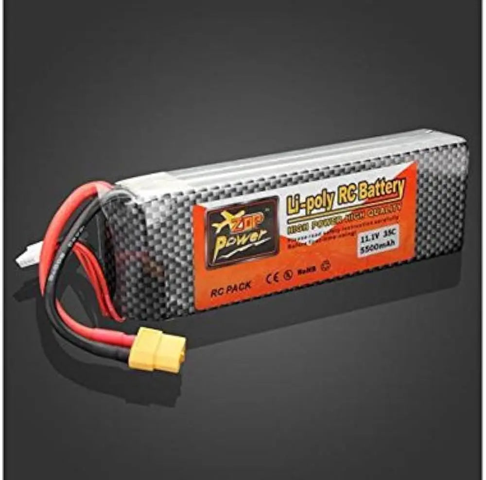 11.1V 5500mAh 3S 35C Lipo Battery with XT60 Plug (Brand ZOP Power). Hi Tech xyz