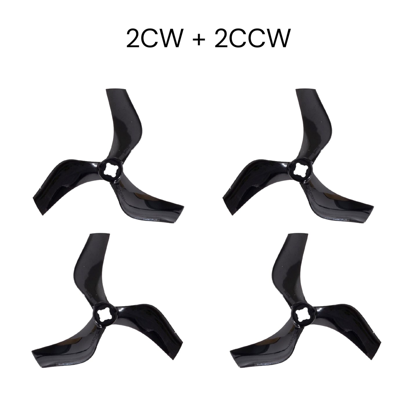 Gemfan D75 Ducted PC 3 Blade 1.5mm & M5 Propellers 2CW + 2CCW – Black