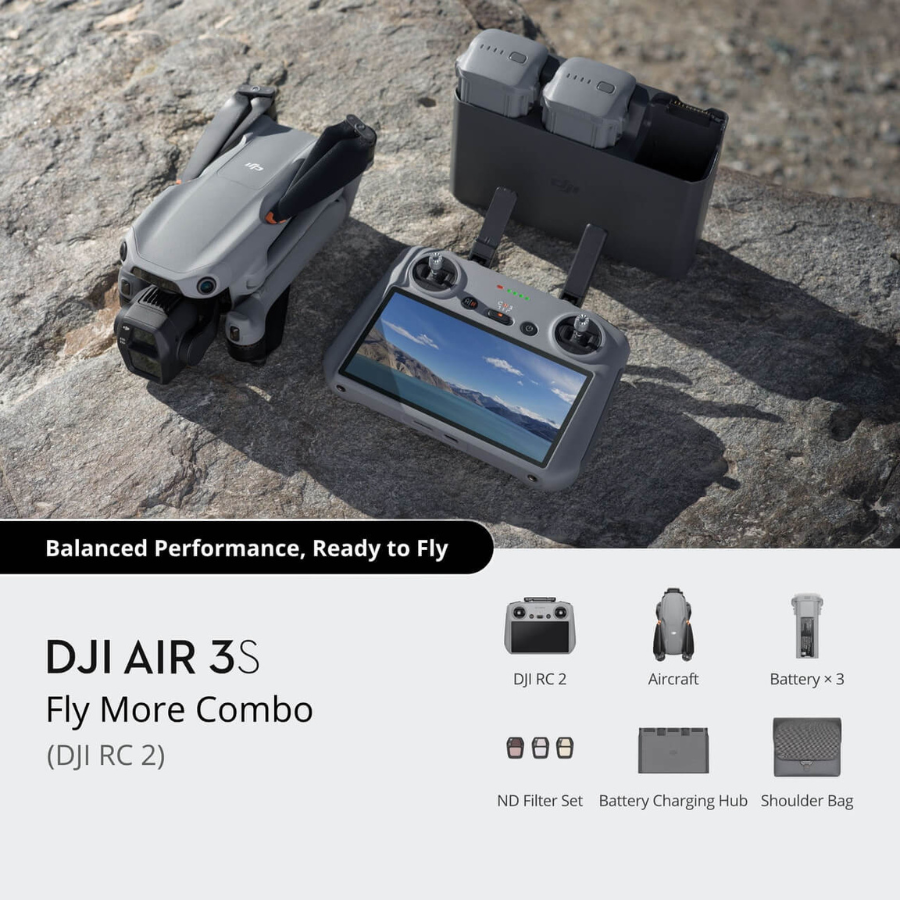 DJI Air 3S Fly More Combo with DJI RC 2 - Unsealed