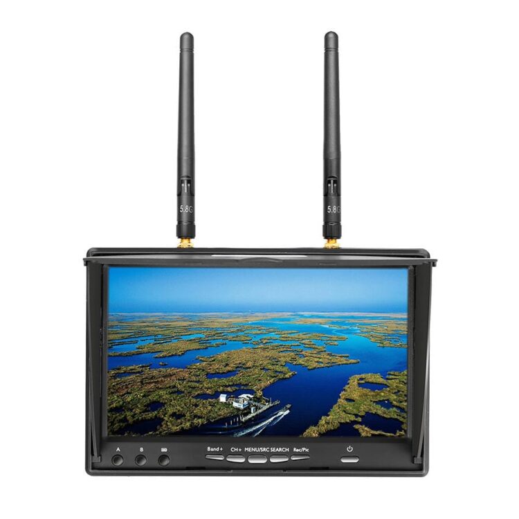 7 Inches LCD5802D FPV Monitor 5.8G 40CH with DVR & In-build Battery