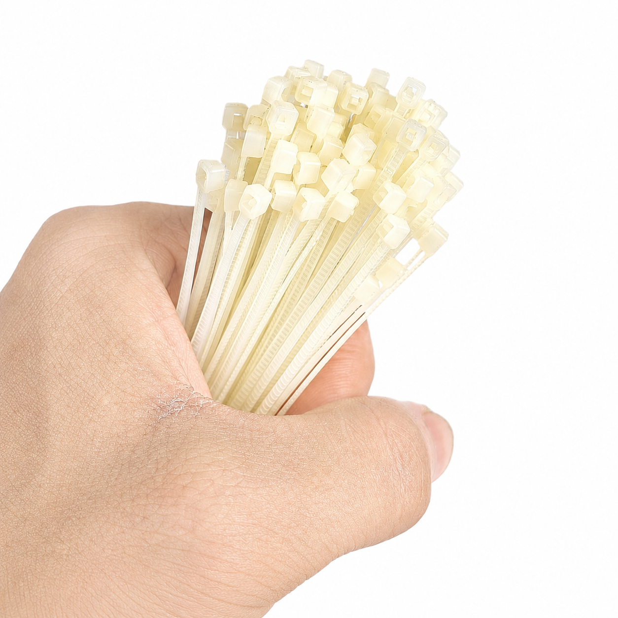 Self Locking Adjustable Nylon Cable Ties | Zip Ties (White) 100pcs - 100mm