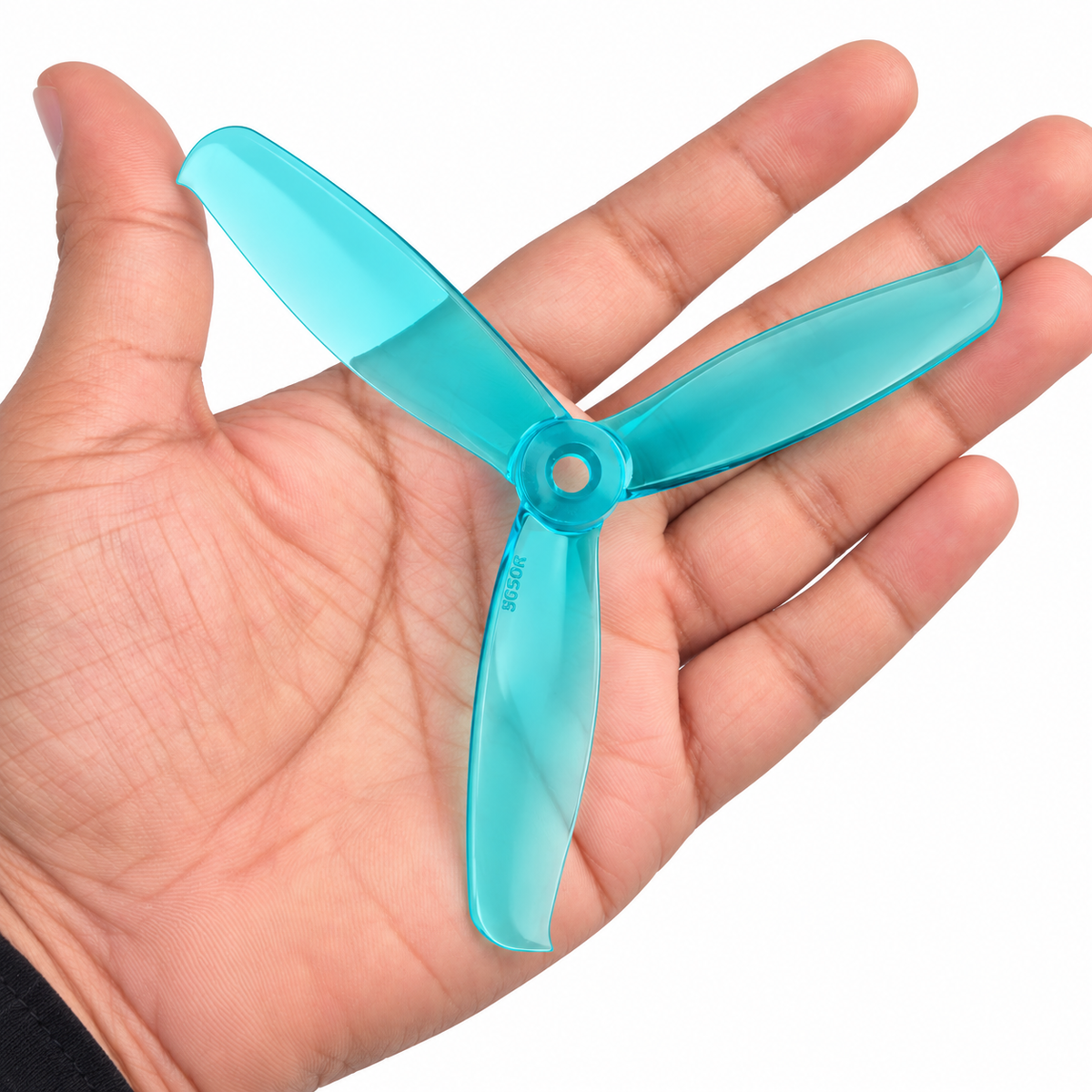 Gemfan 5155 PC 3-Blade Freestyle Propeller for 5 Inch FPV Drone (2CW + 2CCW) - Clear Blue
