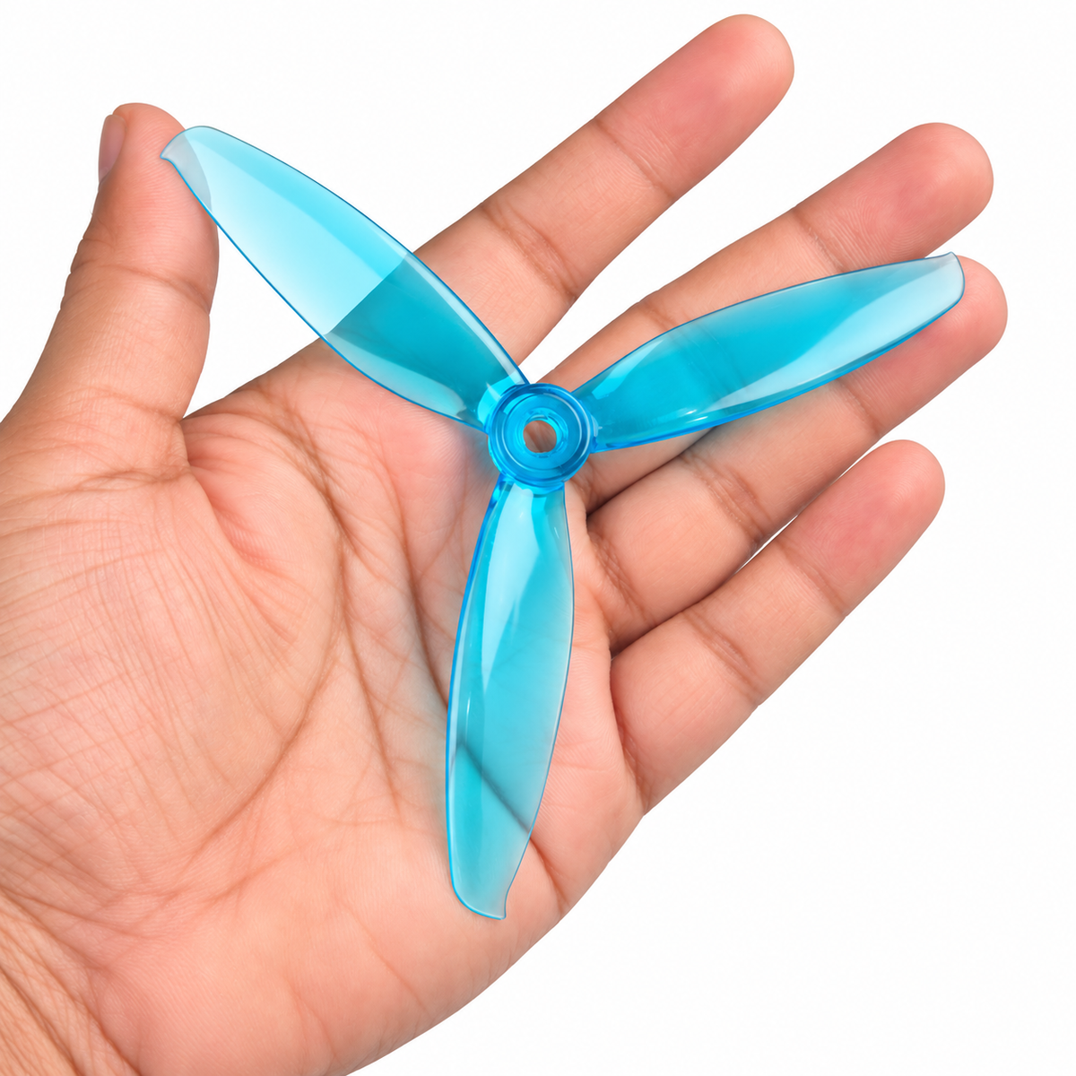 Gemfan 5043 WinDancer PC 3-Blade Freestyle Propeller for 5 Inch FPV Drone (2CW + 2CCW) - Clear Blue