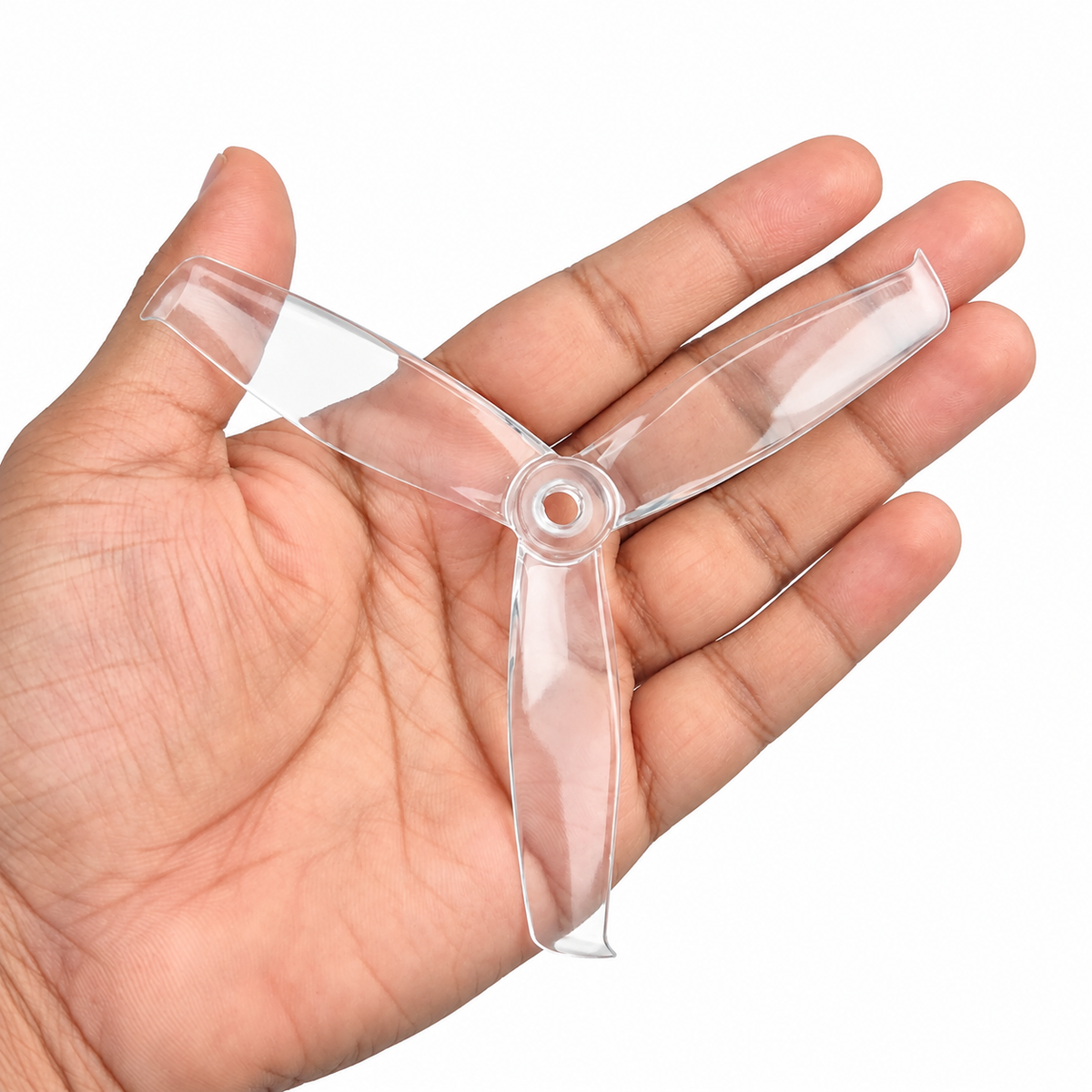 Gemfan 5055S Hulkie PC 3-Blade Freestyle Propeller for 5 Inch FPV Drone (2CW + 2CCW) - Clear