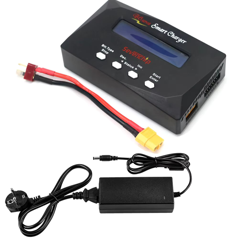 Sevenchip B6 Nova 60W 1-6S 6A Lipo NiMh Li-ion Ni-Cd Battery Charger Digital Balance Charger Discharger With Adapter