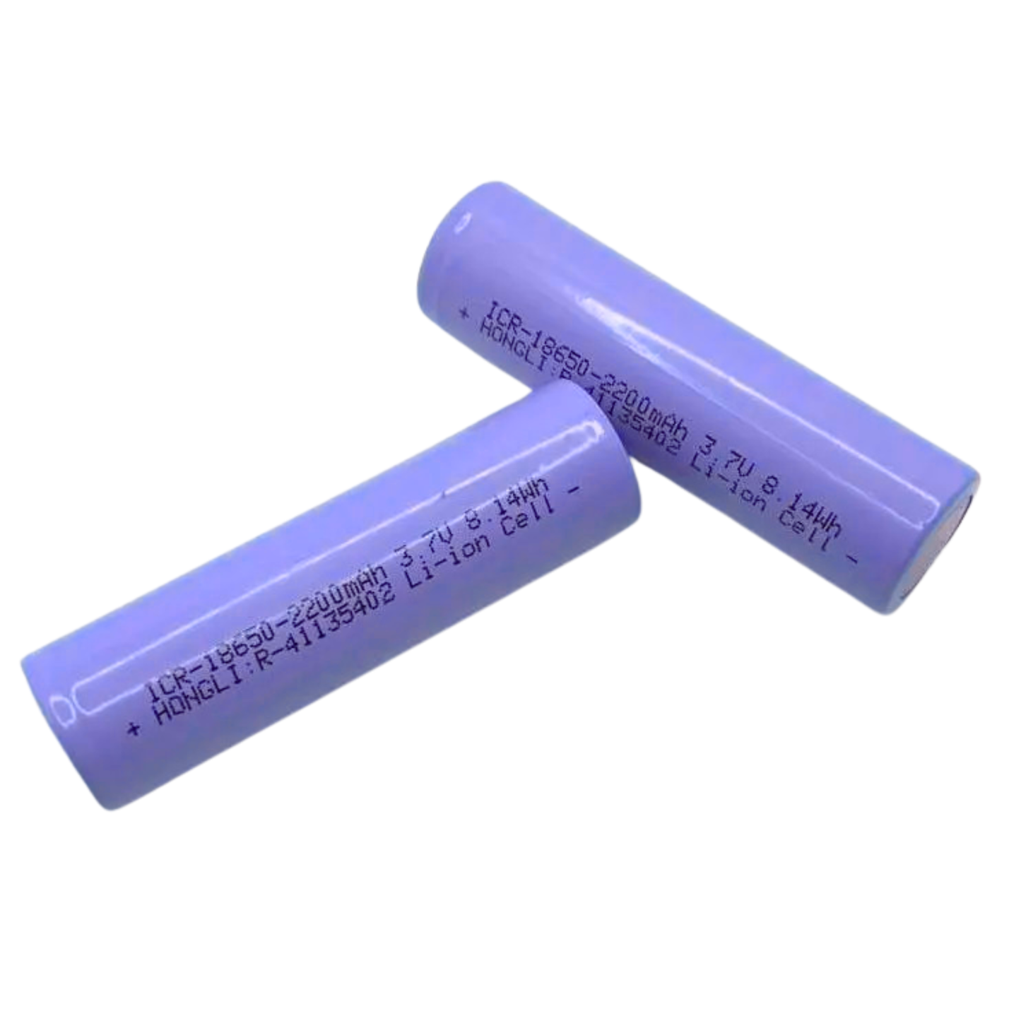 HONGLI Lithium-Ion ICR-18650 Rechargeable Cell 3.7V 2200mAh (2C) A Grade - (2pcs)