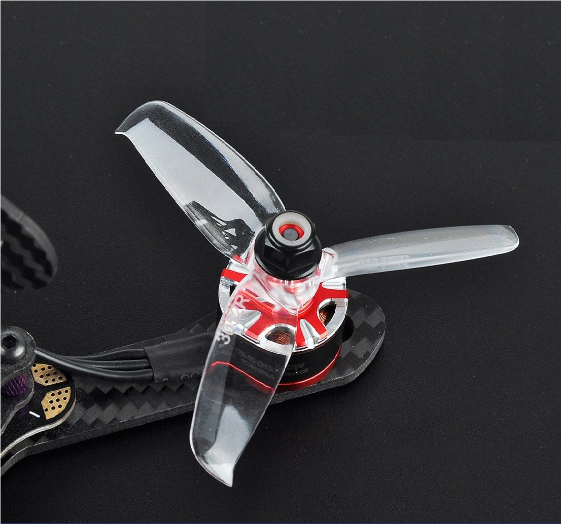 Orange 3052(3X5.2) Tri-Blade Flash Propellers 2CW+2CCW 2 Pair-Transparent.