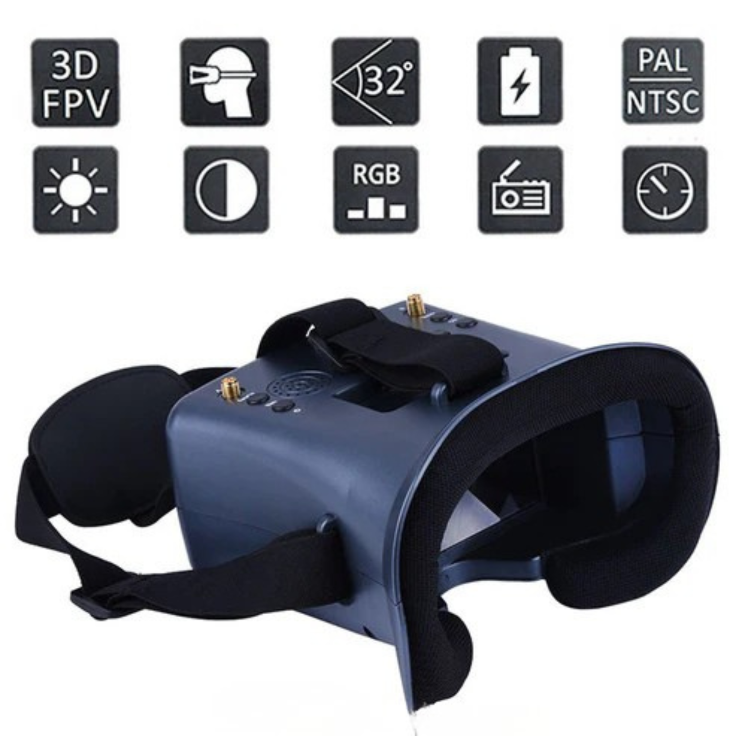 LS-008D 4.3 inch 800 x 480 5.8GHz 40CH FPV Goggles Support TF Card & DVR