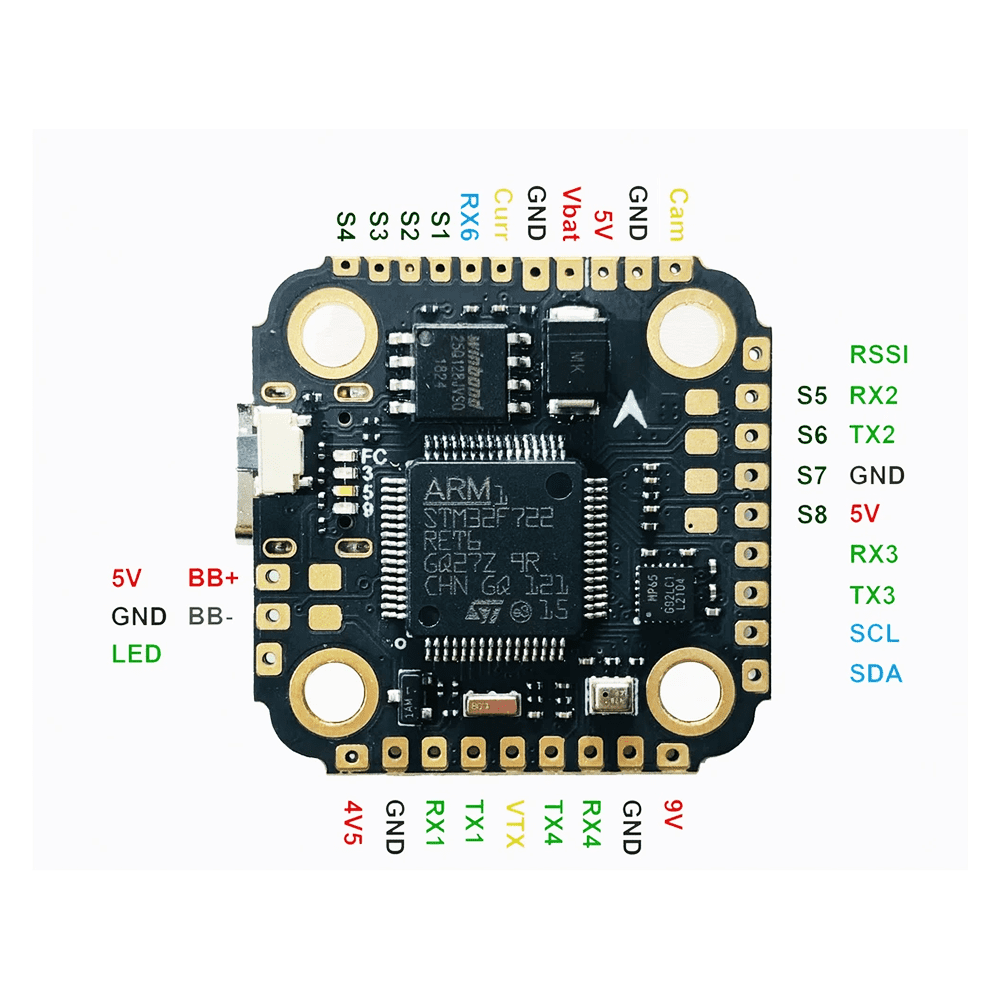 F7 MINI V2.0 Flight Controller +35A 2-5S BLHELI_S 4 in 1 ESC Flytower