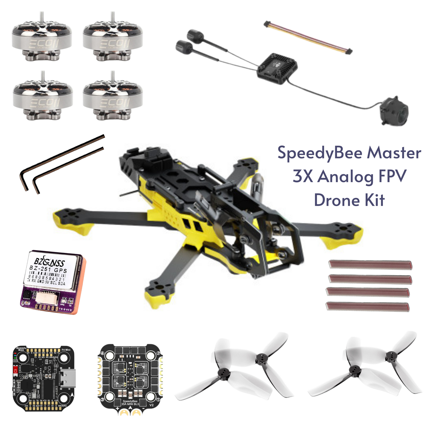 SpeedyBee Master 3X Digital FPV Drone Kit with GPS