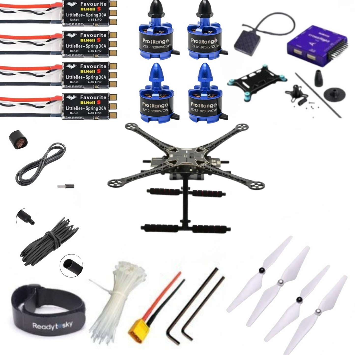 Radiolink Crossflight Flight Controller With GPS TS100 S500 Quadcopter with carbon fibre landing gear Advance Drone Kit