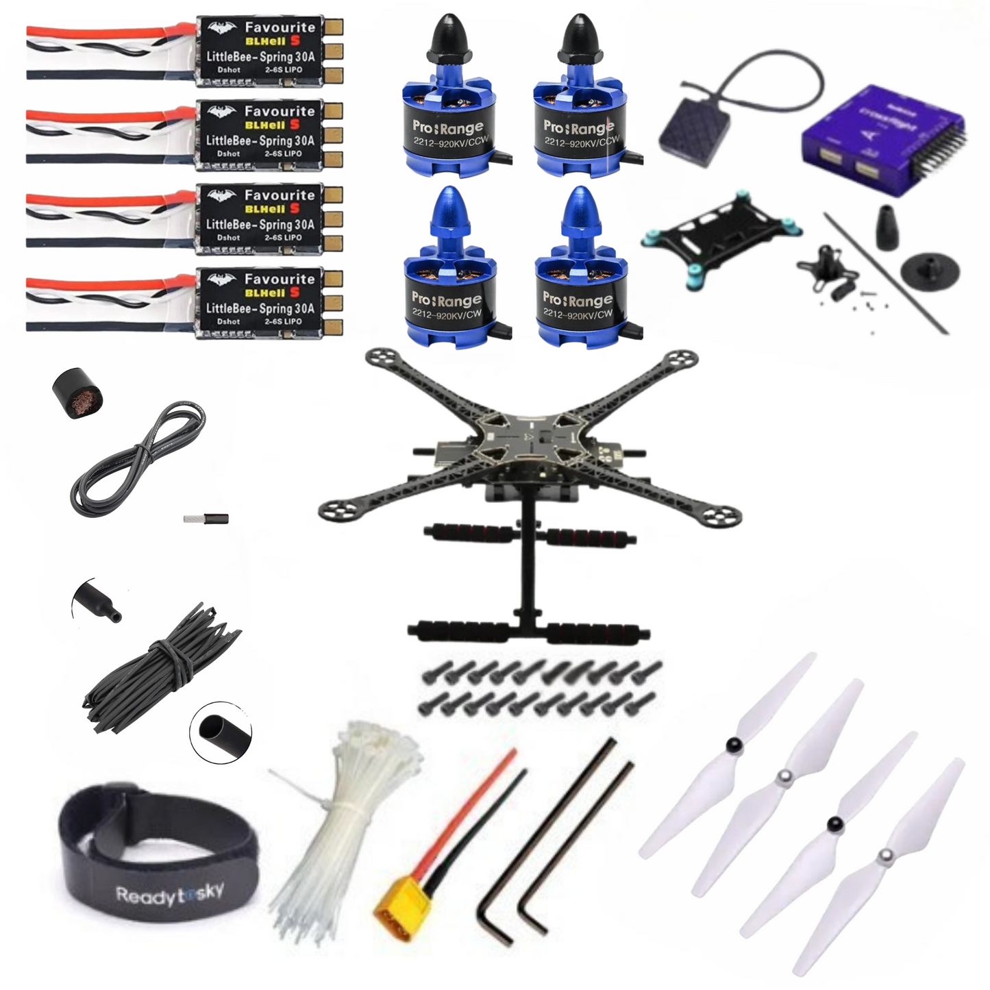 Radiolink Crossflight Flight Controller With GPS TS100 S500 Quadcopter with carbon fibre landing gear Advance Drone Kit