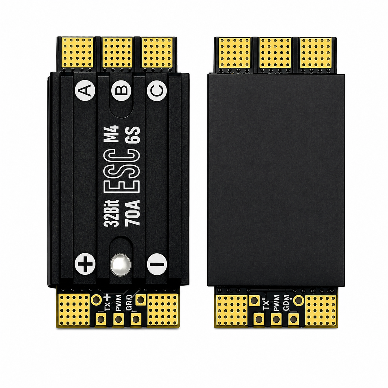 Aocoda-RC 70A 48K AM32 3-8S Single Brushless ESC Front and Back View for FPV Drone Motors