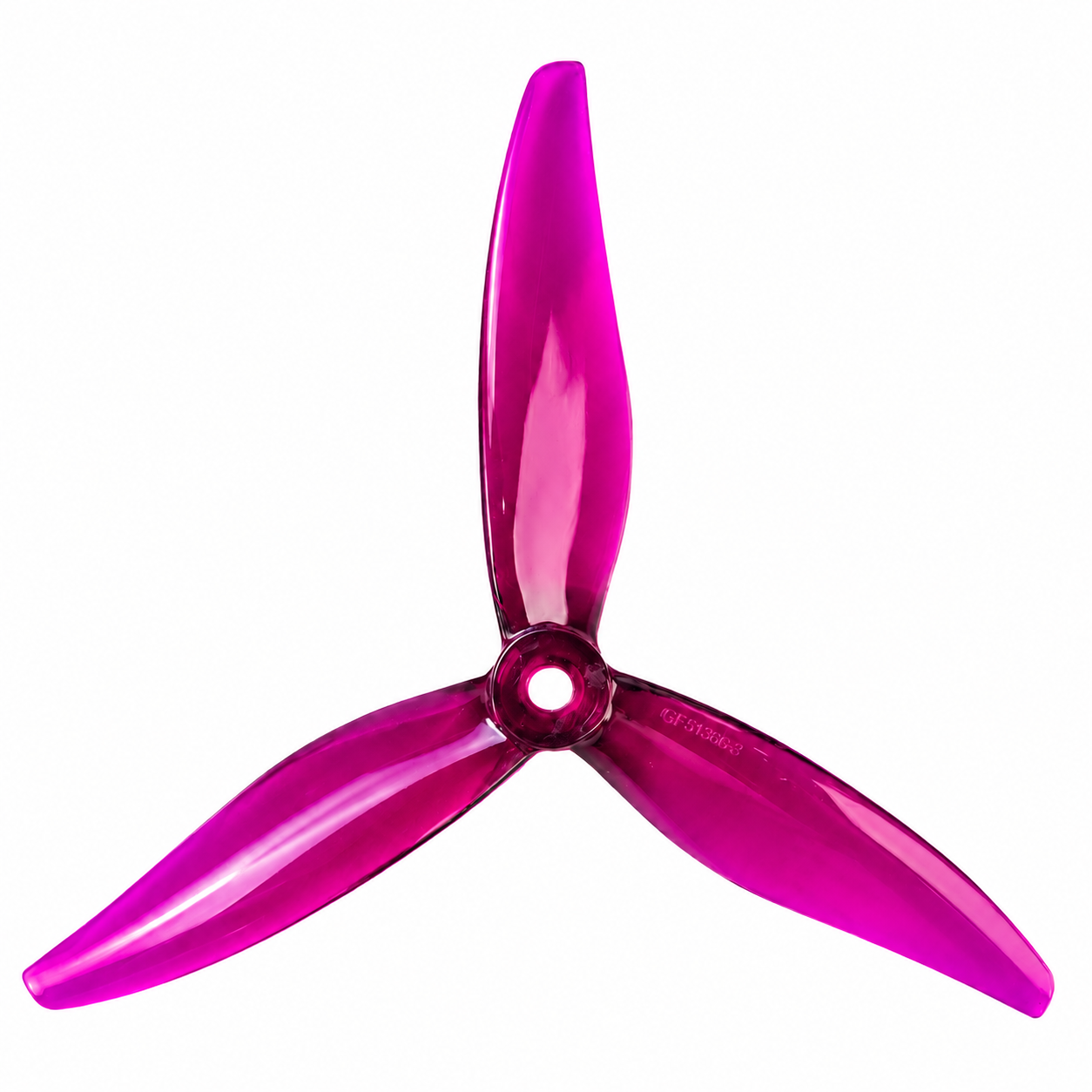 Side profile of Gemfan Hurricane 51377 MAX 5.1 Inch FPV Propeller