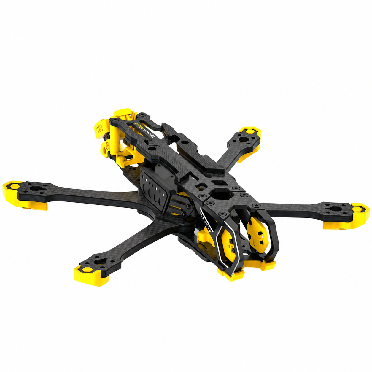 Perspective view of SpeedyBee Master 5 V2 O3 FPV freestyle drone frame