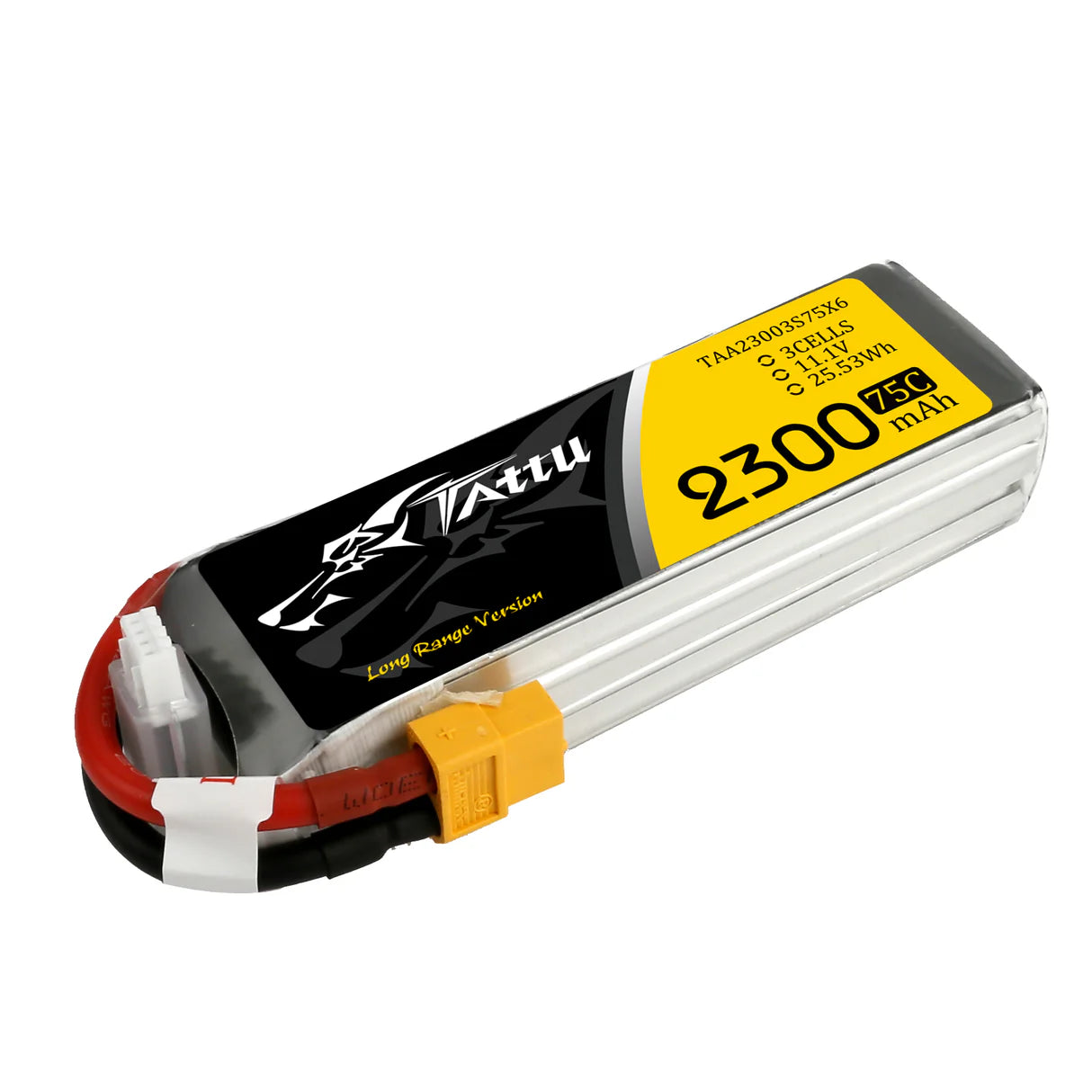 TATTU 2300mAh 11.1V 75C 3S1P Lipo Battery