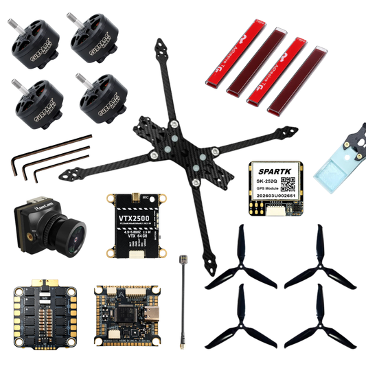 Mark4 8 Inch Foldable Analog FPV Drone Kit with GPS & Carbon Frame