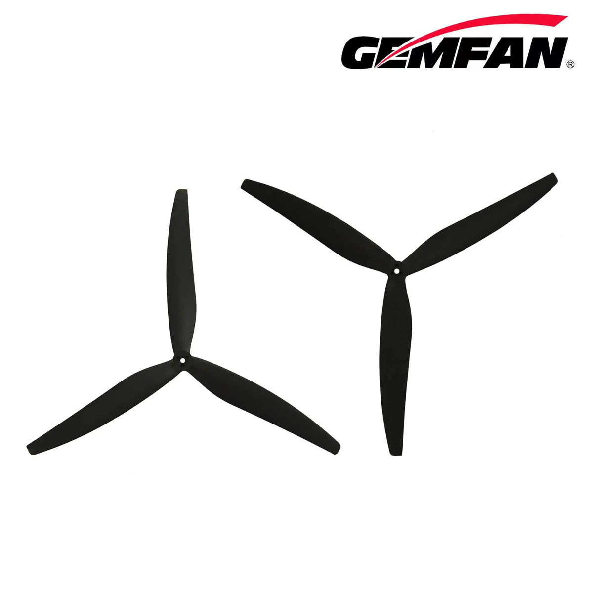 Gemfan 1507 Cinelifter Glass Fiber Nylon 3-Blade Propeller for 15 Inch FPV Drone (1CW + 1CCW) - Black