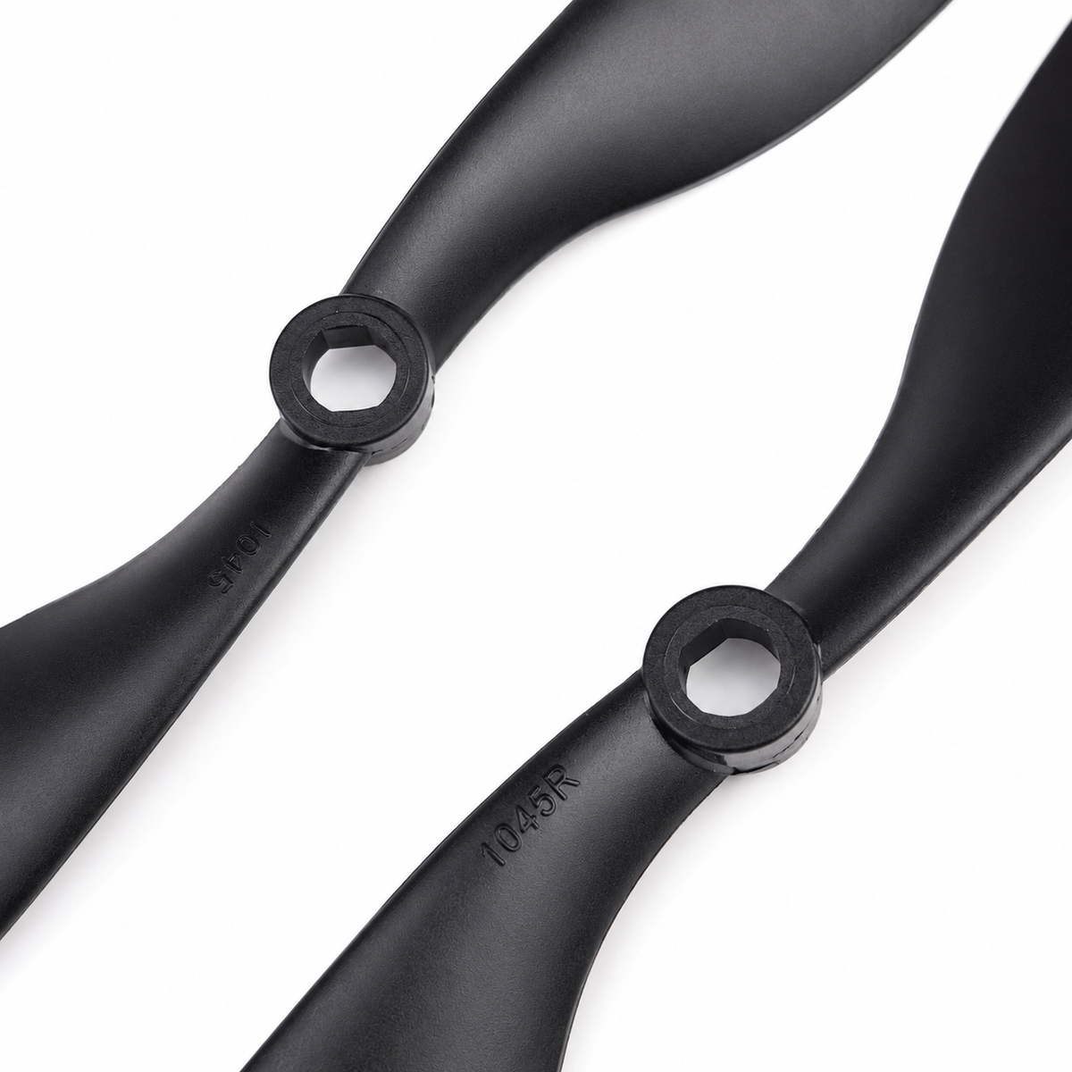 Close-up of 1045 DJI ABS Black RC drone propeller
