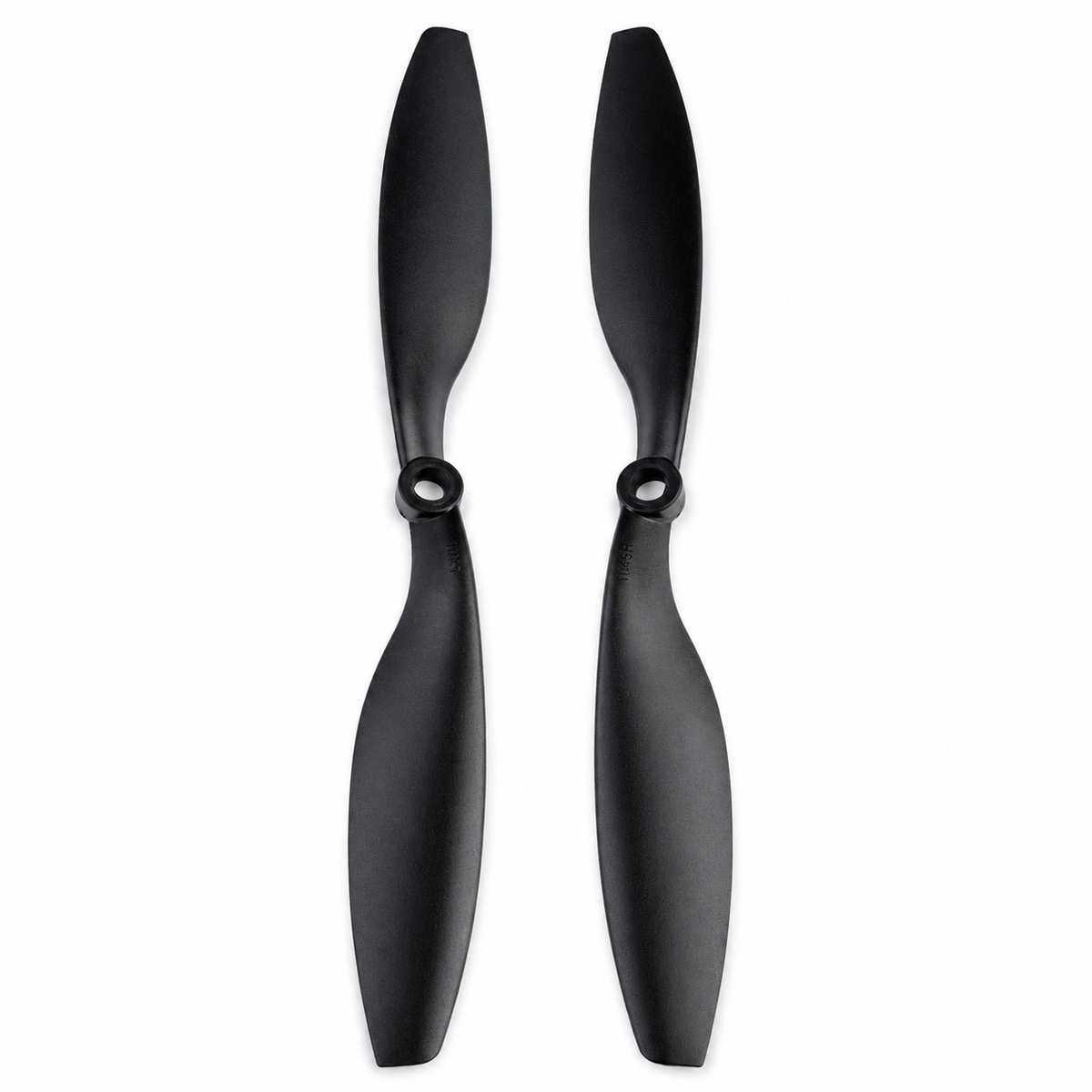 Vertical view of 1045 DJI ABS Black propeller pair