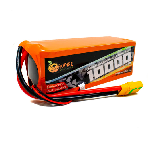 22.2V 10000mAh 6S 25C Lithium Polymer Battery Pack (Brand Orange)