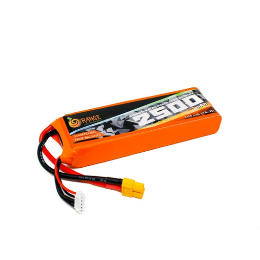 14.8V 2500mAh 4S 25C Lipo Battery with XT60 Plug (Brand Orange). Hi Tech xyz