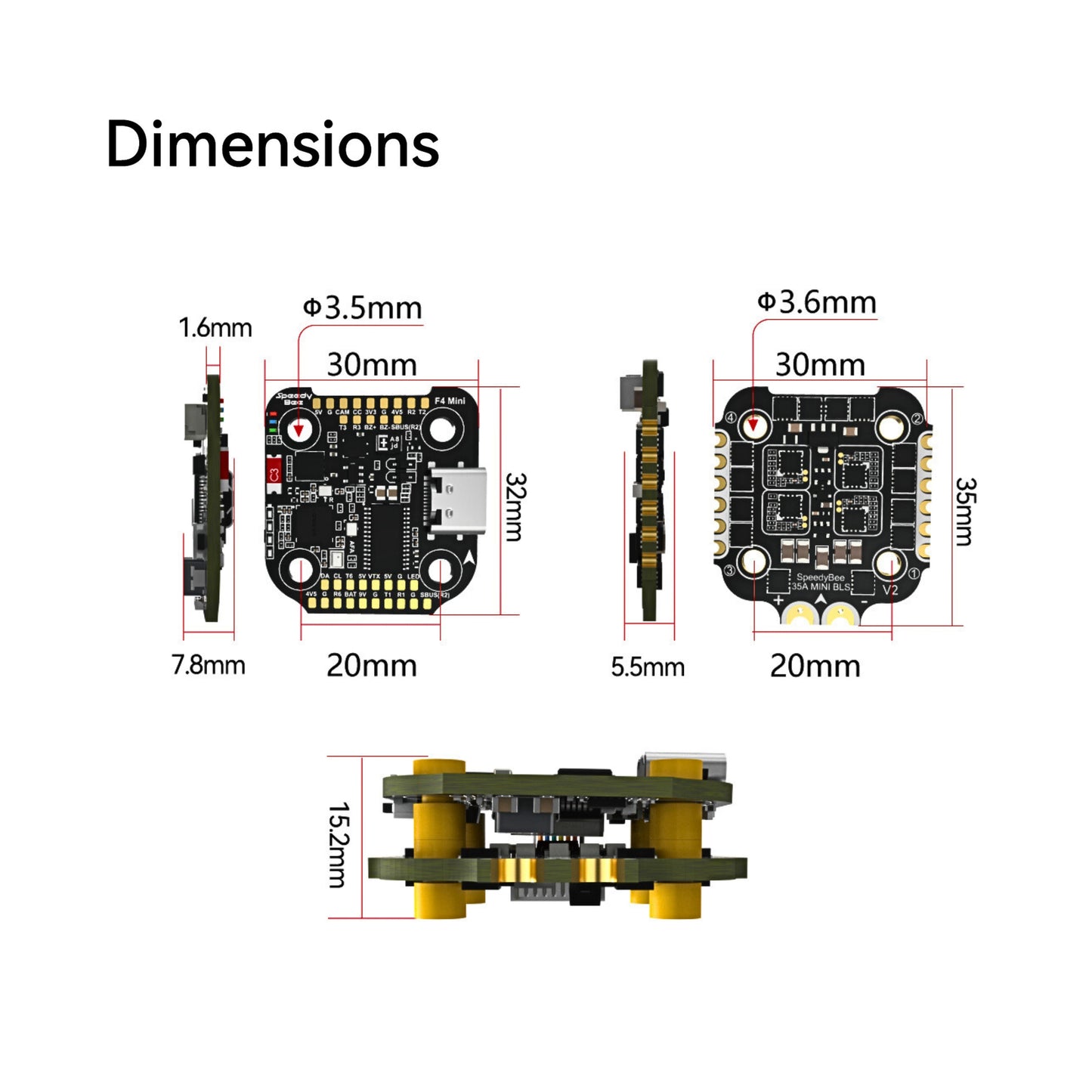 SpeedyBee F405 Mini BLS 35A Stack