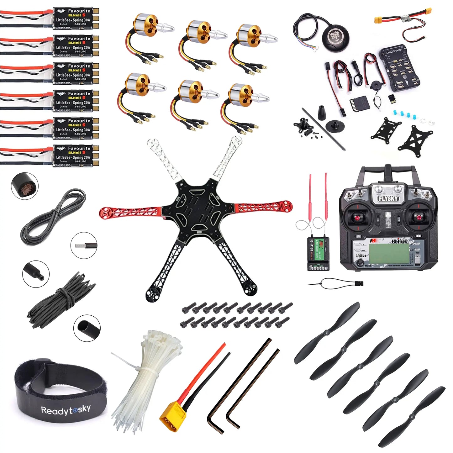 Pixhawk 2.4.8 Combo Kit Flight Controller With GPS F550 hexacopter Advance Drone Kit - Flysky - i6x Hi Tech xyz