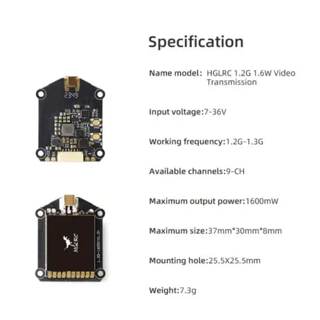 HGLRC 1.2G 1.6W VTX Module Hi Tech xyz