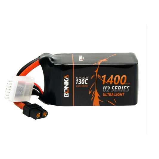 22.2V 1400mAh 6S 130C Lipo Battery with XT60 Plug (Brand Bonka)