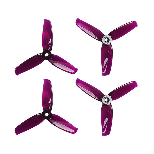 Orange HD 4052(4X5.2) Tri-Blade Flash Propellers 2CW+2CCW 2 Pair-Transparent Purple