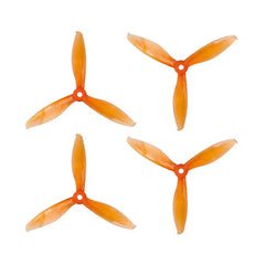 5149 HD Tri Blade Flash Propellers 2CW+2CCW - (2 Pairs) - Transparent Orange.