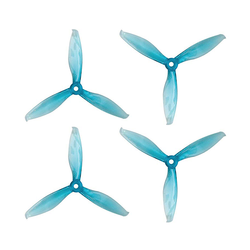 5149 HD Tri-Blade Flash Propellers 2CW+2CCW - (2 Pairs) - Transparent Blue. Hi Tech xyz