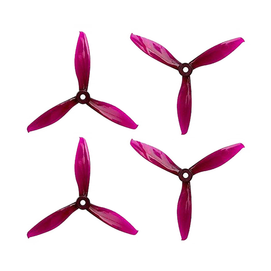 Orange HD 5149(5.1X4.9) Tri-Blade Flash Durable Propellers 2CW+2CCW 2 Pair-Transparent Purple