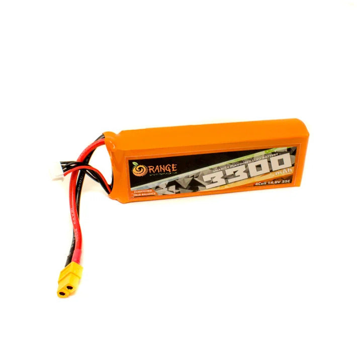 14.8V 3300mAh 4S 25C Lipo Battery with XT60 Plug (Brand Orange). Hi Tech xyz