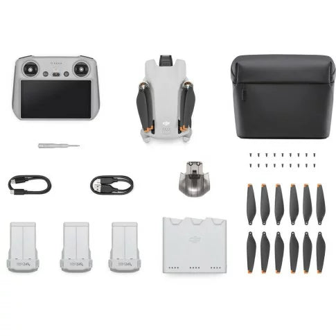 DJI Mini 3 with DJI RC Remote (Fly More Combo Kit) – 3 Batteries + Display Controller