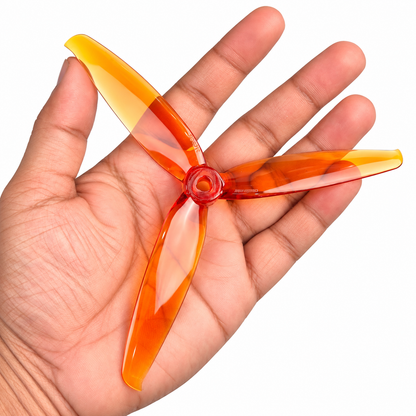 6042 Tri Blade Flash Propellers 2CW+2CCW - (2 Pairs)  - Orange