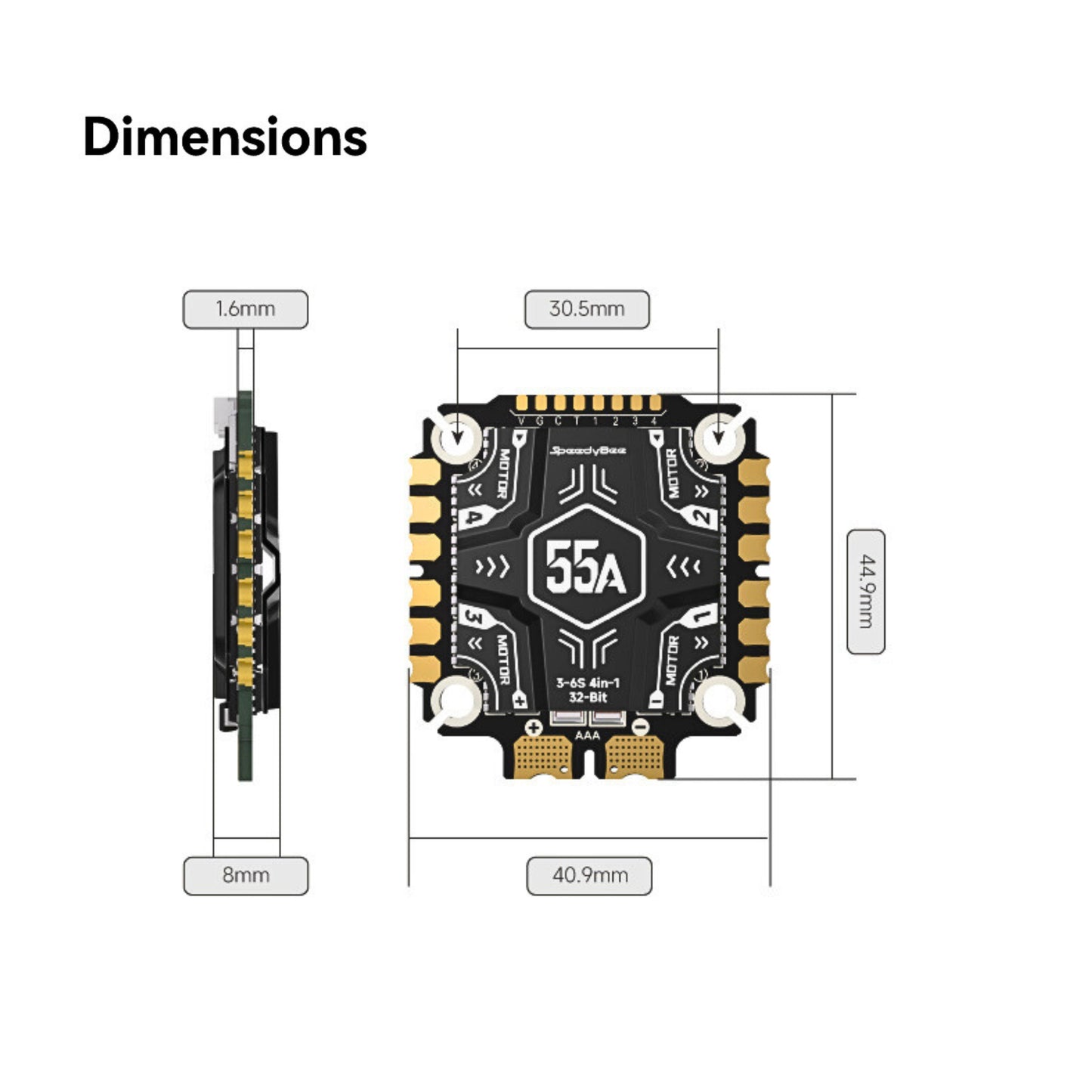 SpeedyBee F405 V5 OX32 55A 4 in 1 ESC