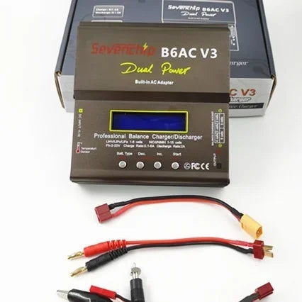 Sevenchip B6AC V3 80W Dual Power Digital Balance Battery Charger for LiPo and NiMH Batteries