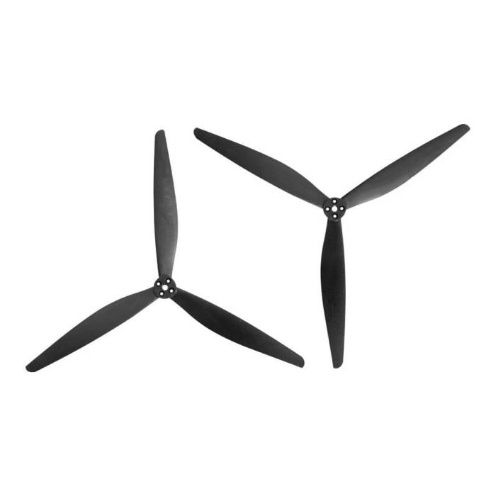 Gemfan 13X8 Black 3 - Glass Fiber Reinforced Nylon Black Propeller (1CW + 1CCW)