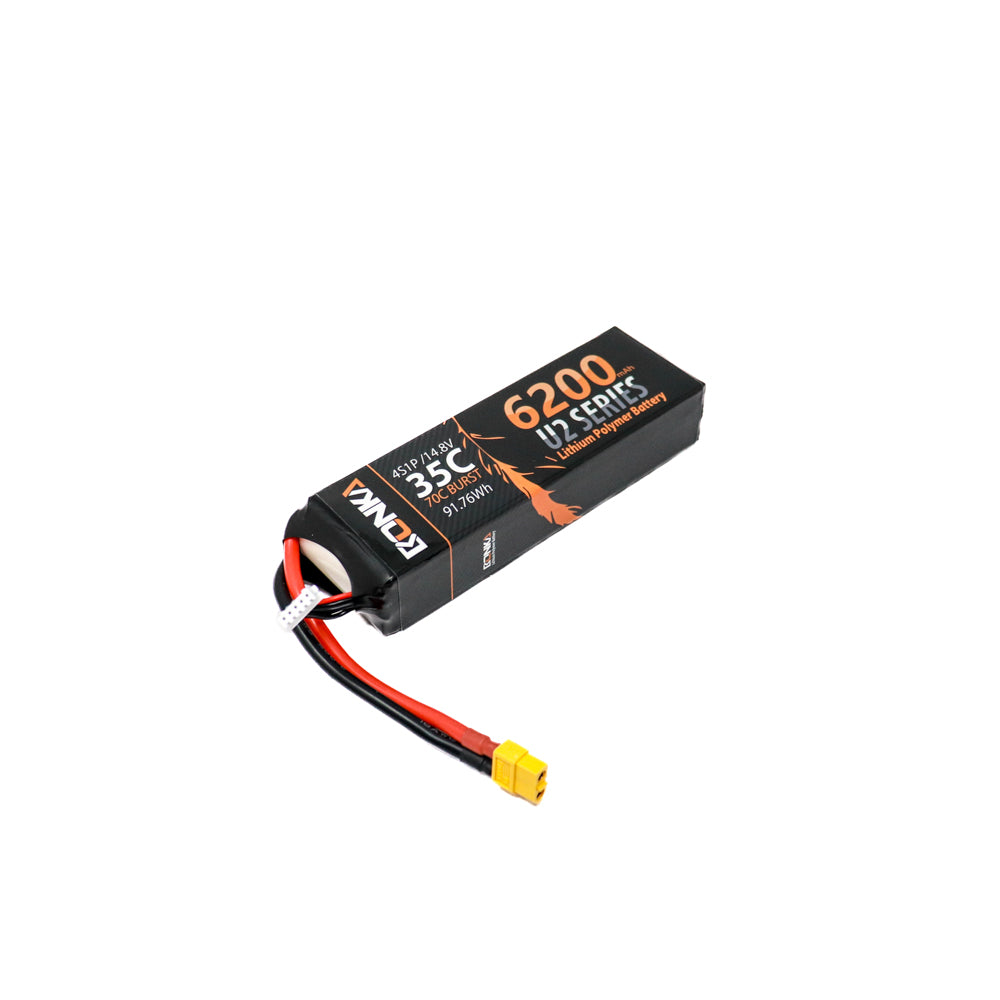 14.8V 6200mAh 4S 35C Lithium Polymer Battery Pack (Brand Bonka)