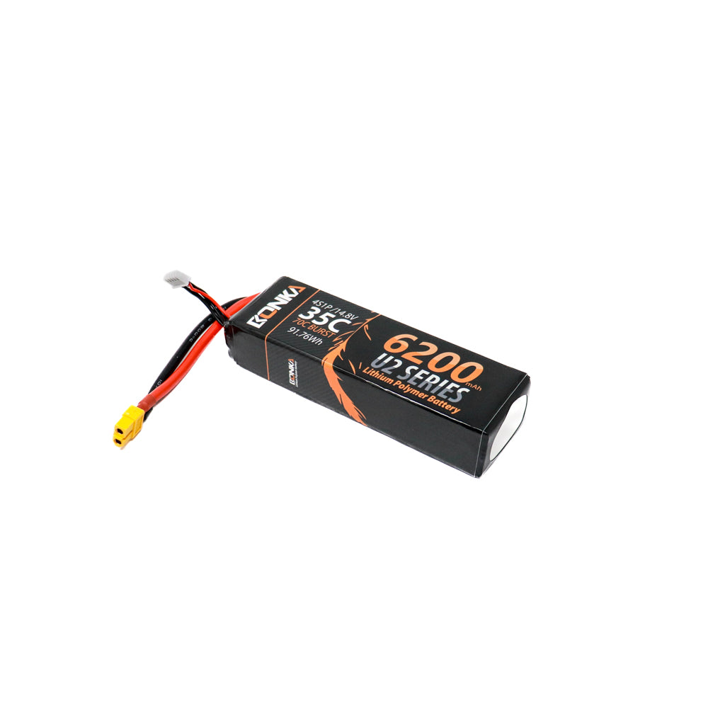 14.8V 6200mAh 4S 35C Lithium Polymer Battery Pack (Brand Bonka)