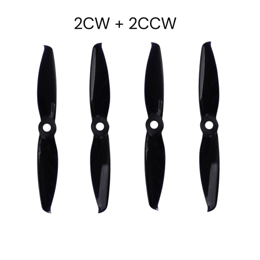Gemfan Propellers 5152 Flash PC 2 Blade Propellers 2CW + 2CCW- Black